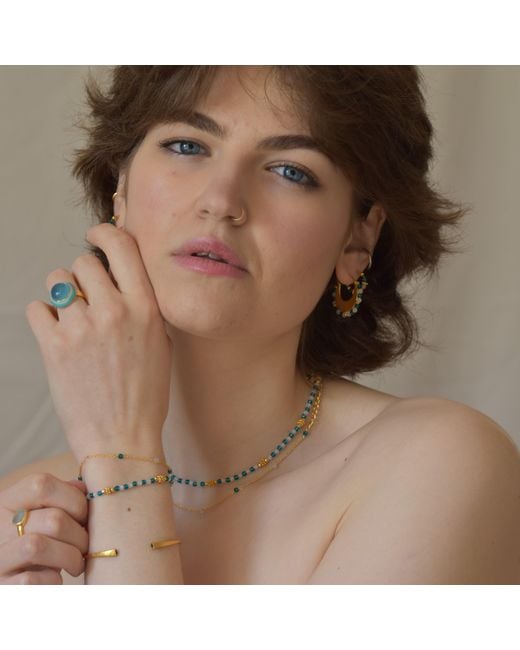 GEM BAZAAR Metallic Grace Bangle With Quartz