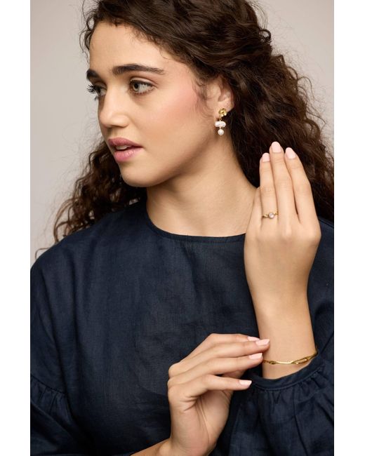 Isla Silver Metallic Organic Flow Vermeil Bangle