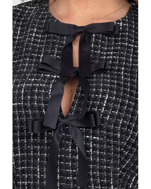 Girl In Mind Black Kenza Bow Detail Mini Dress
