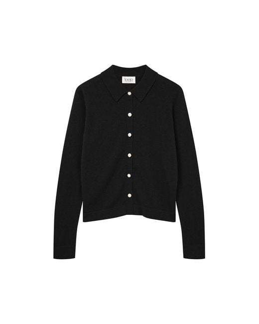Loop Cashmere Black Knitted Shirt