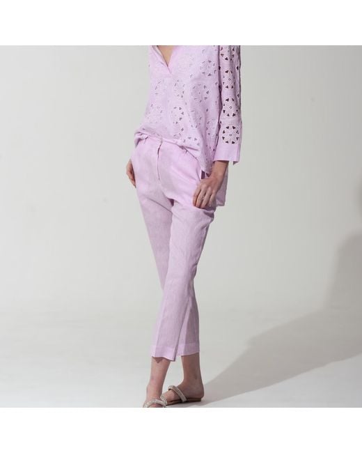 MARICEL Purple Capri Trousers