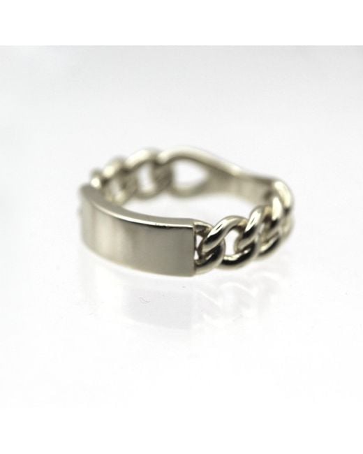 VicStoneNYC Fine Jewelry White Bold Chain Signet Ring for men