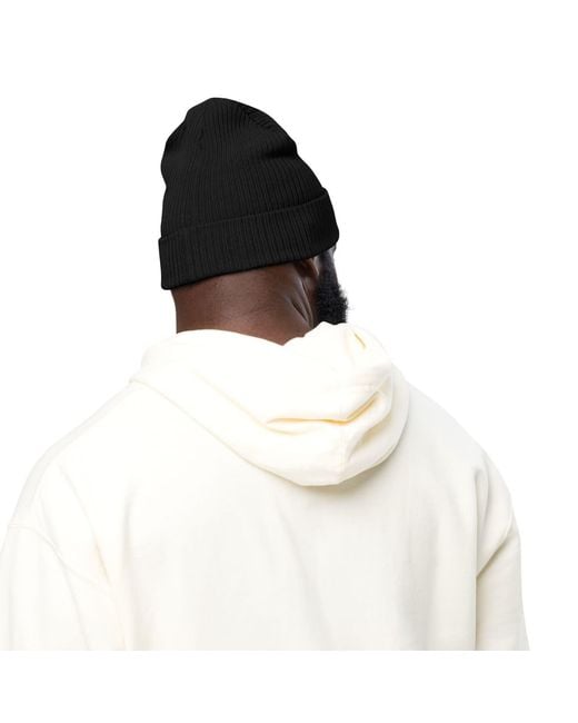 Anchor and Crew Black Eats Gen. Organic Cotton Embroidered Beanie for men