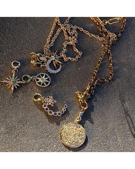 Alexie of Athens Metallic Dreamcatch Clip On Moon Charm