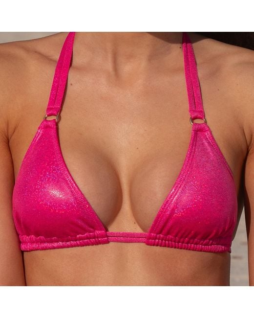 Enez Swim Red Eden Triangle Bikini Top