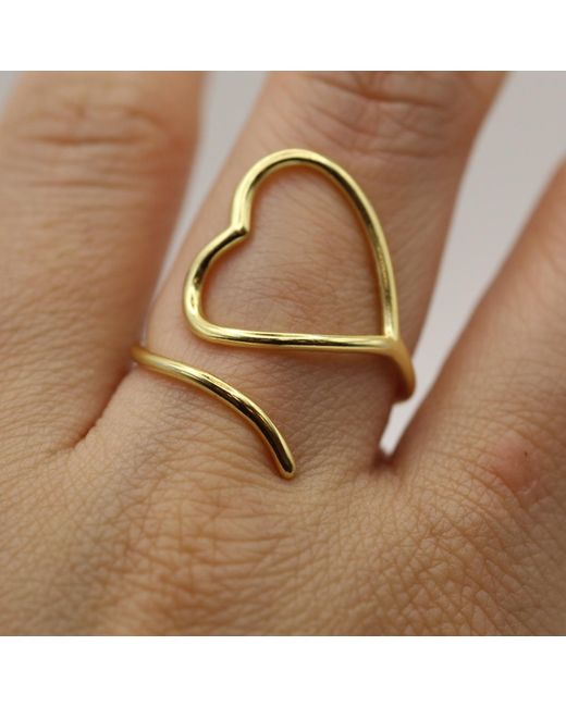 VicStoneNYC Fine Jewelry Metallic Rolling Open Heart Ring