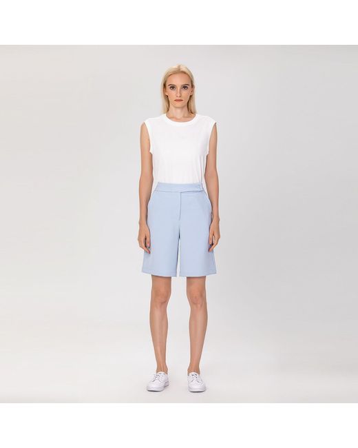 Smart and Joy Black Minimalist Bermuda Shorts
