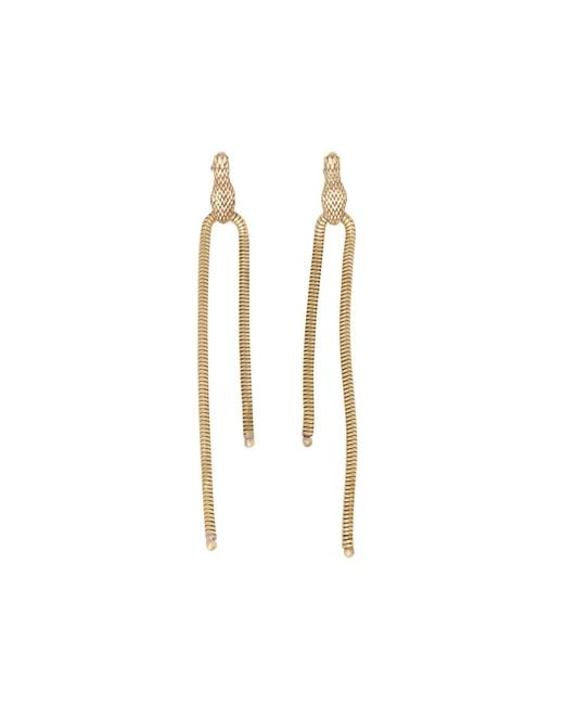 Zeworks Metallic Brassghetti Naga Earrings