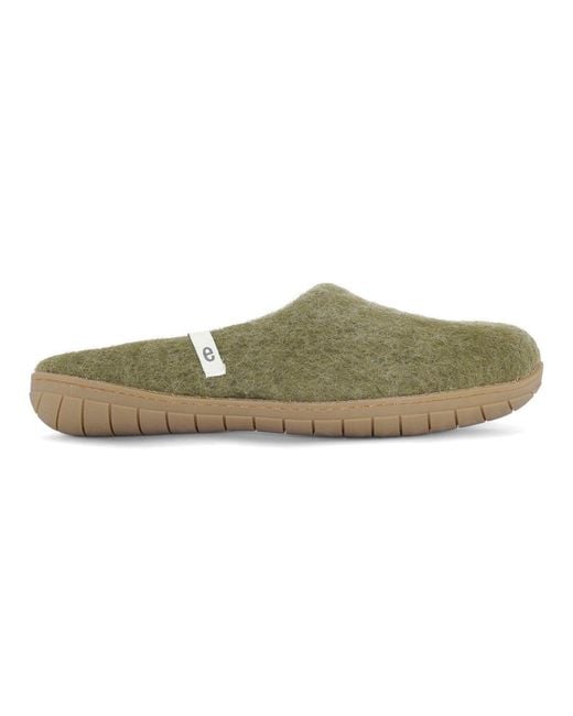 Egos Green Moss Rubber Sole Slipper