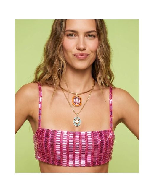 By Virgo Multicolor Gemma Rosa Choker