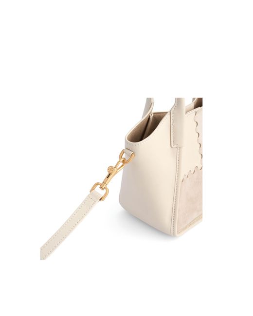 Orange Cube White Square Stitch Basket Bag