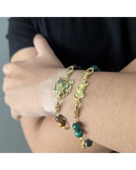 Frenvyrn Multicolor Cat Convertible Malachite Bracelet Bag Charm Medium for men