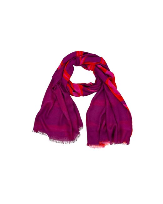 Julia Clancey Red Jcjc Claret Modal Reversible Scarf