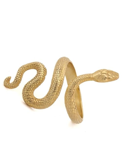 Ebru Jewelry Metallic Cycle Of Life Snake Vermeil Ring