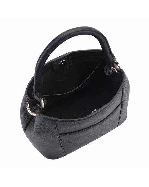 Paul Costelloe Black Rosa Leather Bag