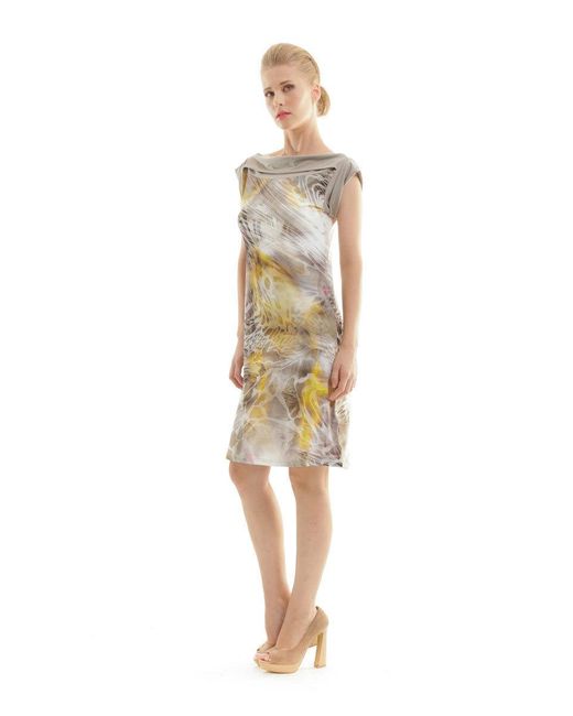 Conquista Natural Animal Print Dress