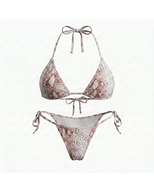 Bellaria Pink Mojave Python Bikini Set