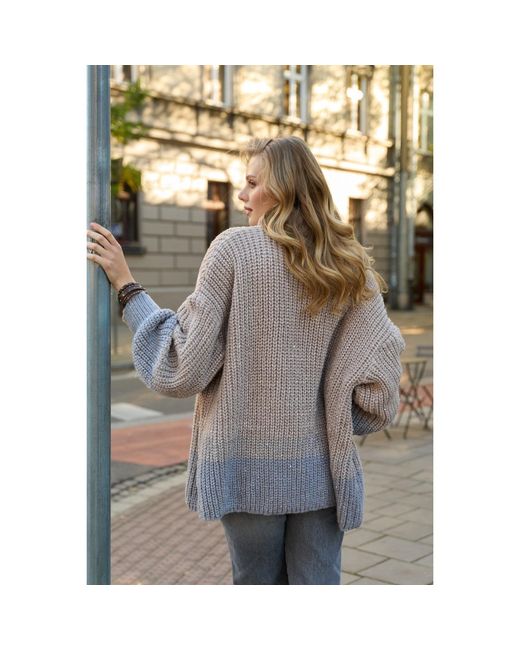 Saachi Brown Zip Up Sequin Cardigan