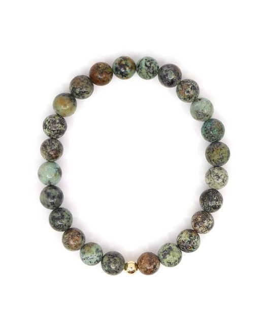 Shar Oke Multicolor Tiger's Eye, African & 14K Solid Bracelet for men