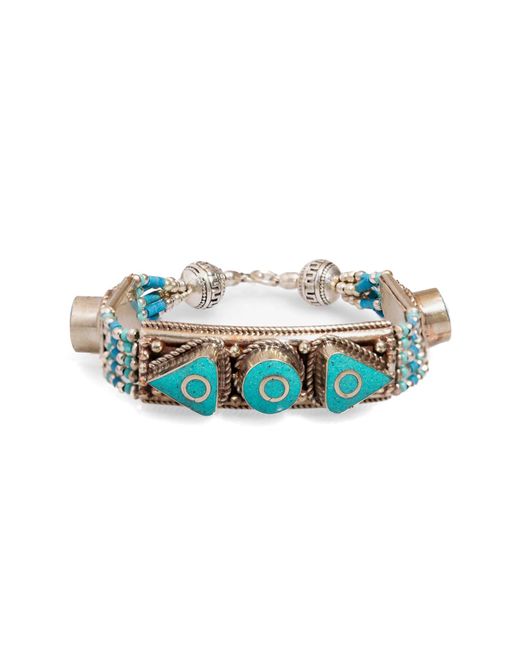 Ebru Jewelry Blue Nepal Design & Bohemian Bracelet