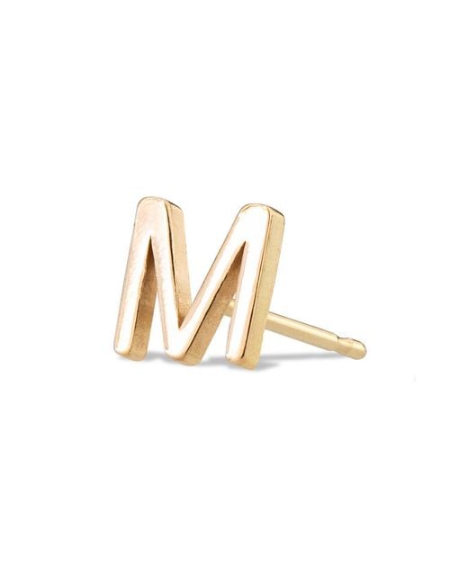 Maya Brenner Metallic 14K Letter Stud