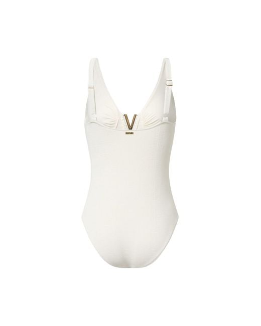 Aqva Swimwear White Neutrals Nude Aiguablava One-Piece Swimsuit