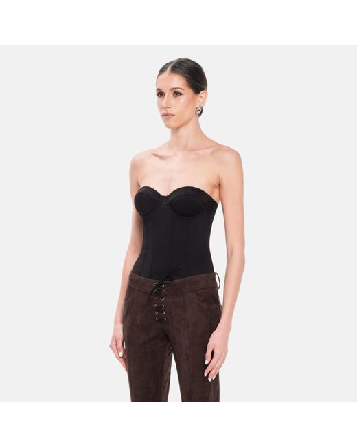 OW Collection Black Reese Corset Top