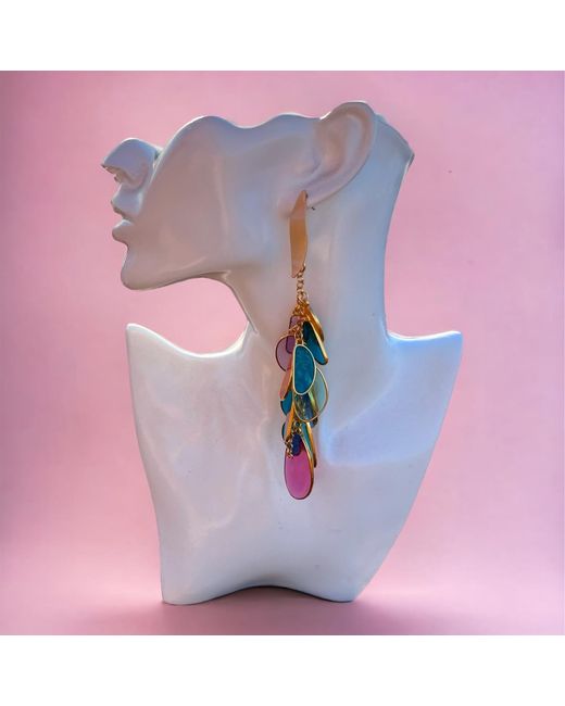 Sibylla Delphica Blue Vitreaux Glass Earrings