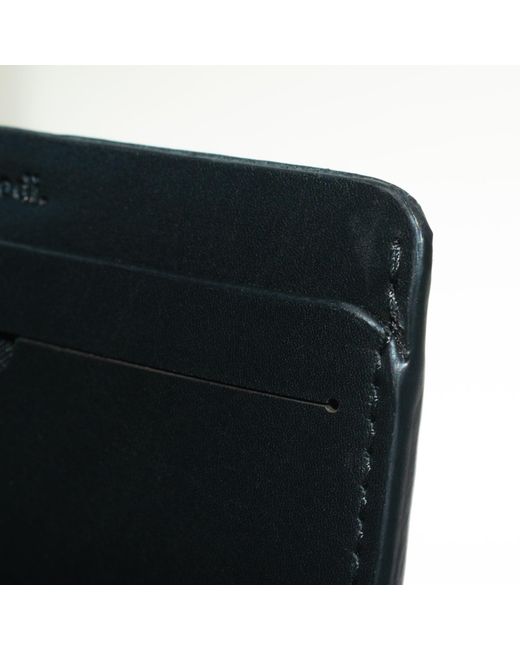 godi. Black Handmade Leather Cardholder for men