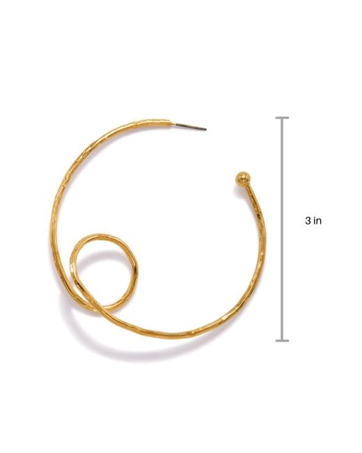 Jaredjamin White Loop-De-Loop Hoop Post Earrings