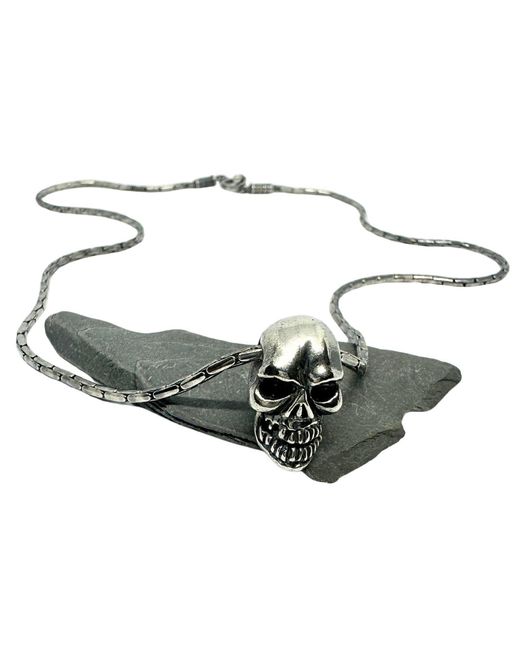 Tg-Jewellery by Tamara Gervasio Metallic Skull Necklace – Sterling Paloma Chain for men