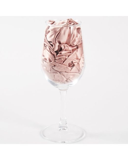 Soft Strokes Silk Pink Pure Mulberry Silk French Scrunchie Set Of Five