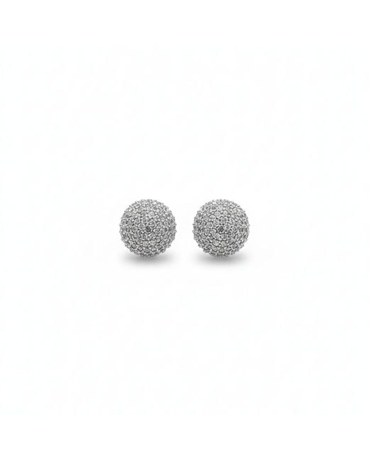 Silver & Elegant Co. White The Orbit Reversible Studs