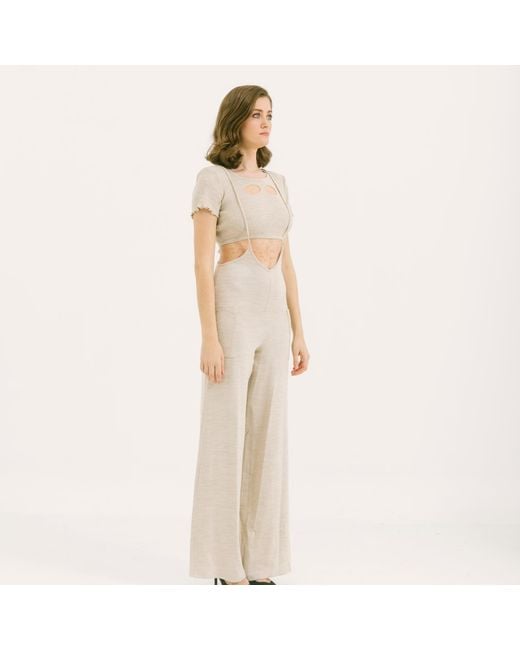 NALÈ Gray Neutrals Crop Top And Jumpsuit Co-Ordinate