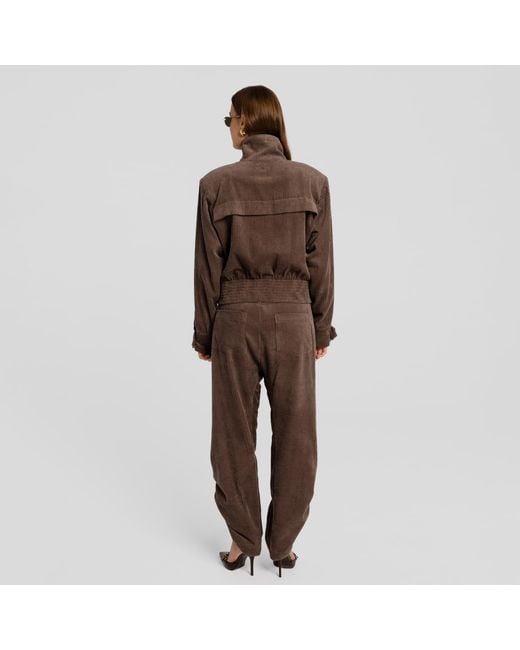 Mandragora Brown Loose Cut Corduroy Trousers Barro Cappuccino
