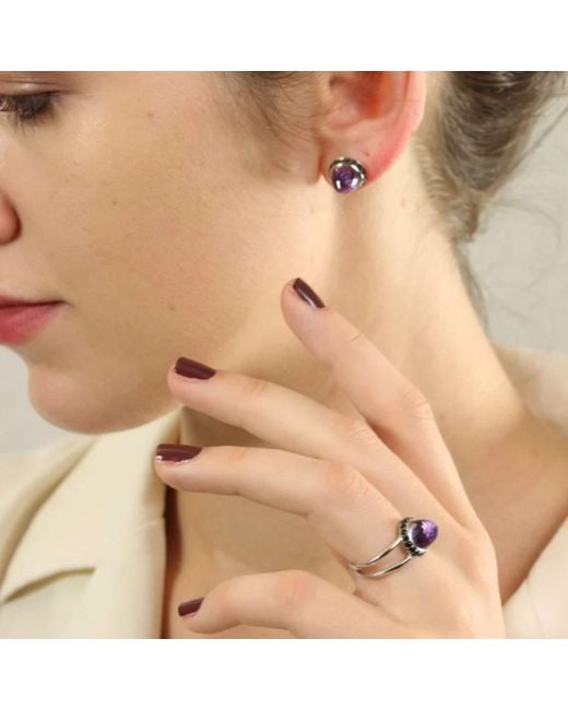 The Jewellery Store London Purple Istanbul Charm Amethyst And Spinel Ring