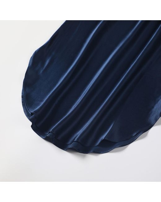Soft Strokes Silk Blue River Nymph Pure Silk Slip Dress