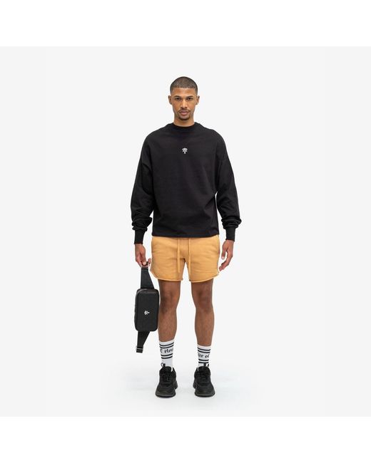 PLACE OF ELMS Black Long-Sleeve Lower Print T-Shirt for men