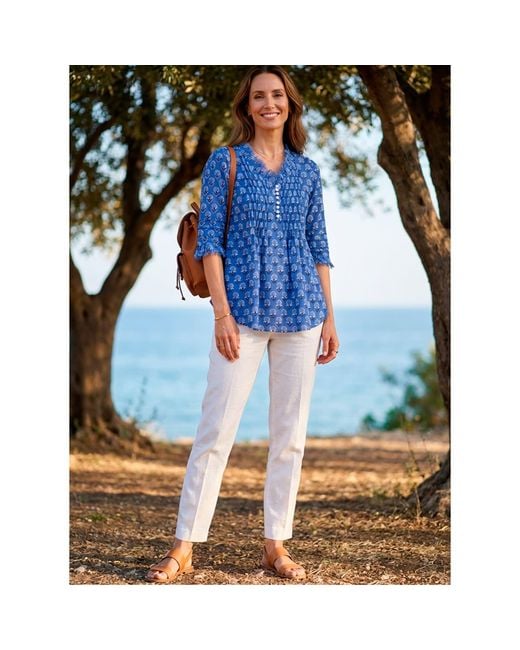 At Last Blue Sophie Cotton Shirt