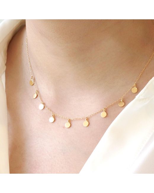 MOUNIR LONDON Metallic Shimmer Disc Necklace