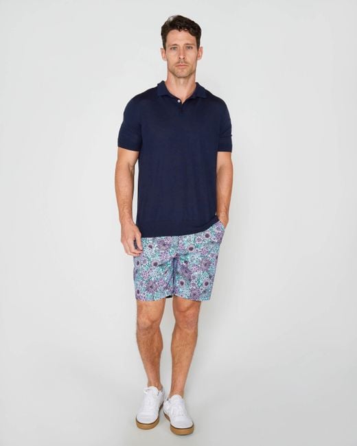 Lords of Harlech Blue John Garden Party Shorts for men