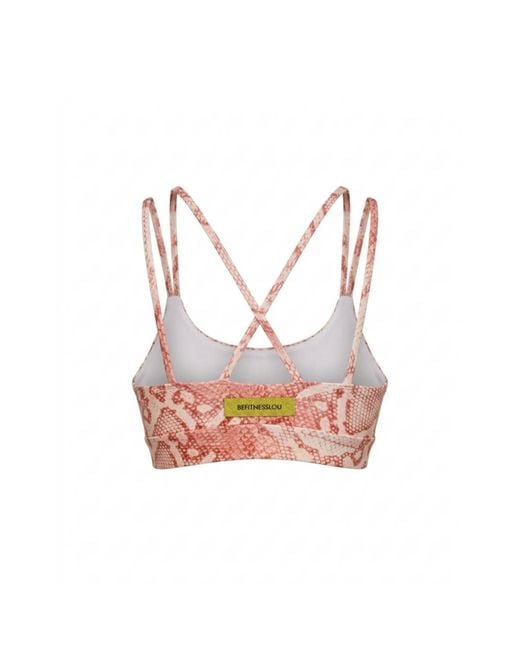Befitnesslou Pink Bra Coral Snake Print