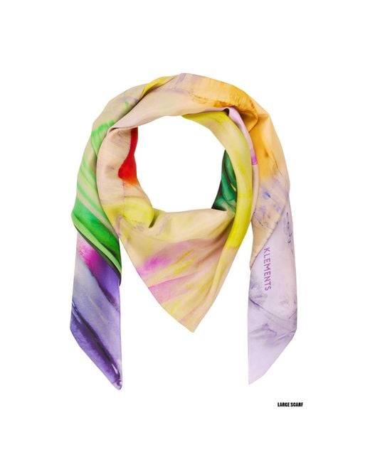 Klements Yellow Ghosts Scarf Giant Square