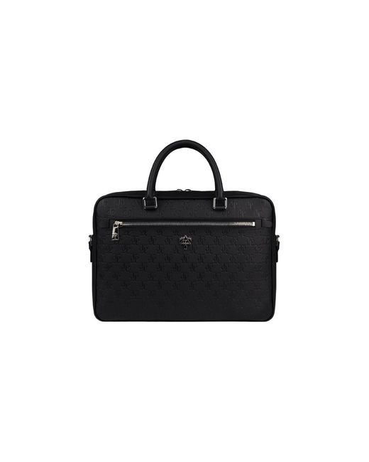 PLACE OF ELMS Black Onyx Gentlemen Monolink Briefcase for men