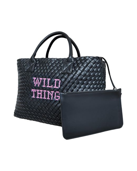 Lilly Loves Blue Wild Thing Vegan Woven Handbag