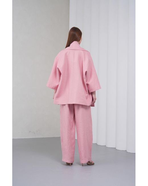 Lumina Eligma Pink The Duality Linen Jacket