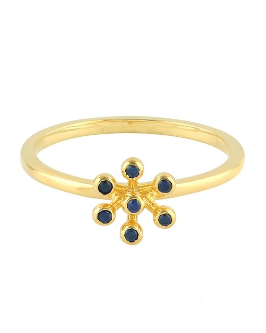 Artisan Metallic 14K Sapphire Starburst Ring
