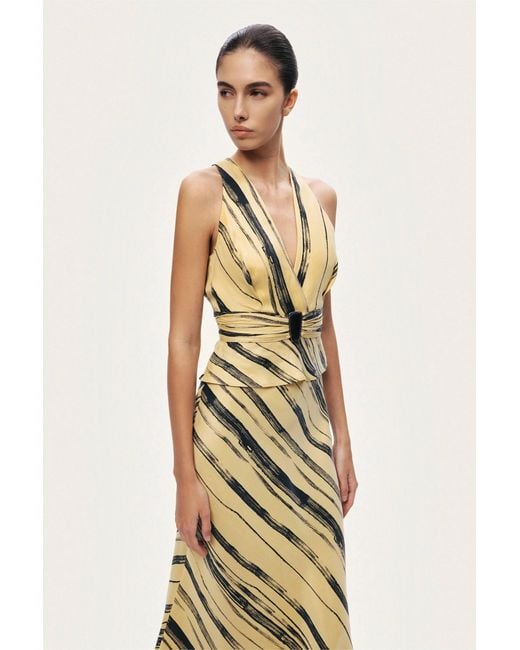 Nocturne Metallic Printed Sleeveless Blouse