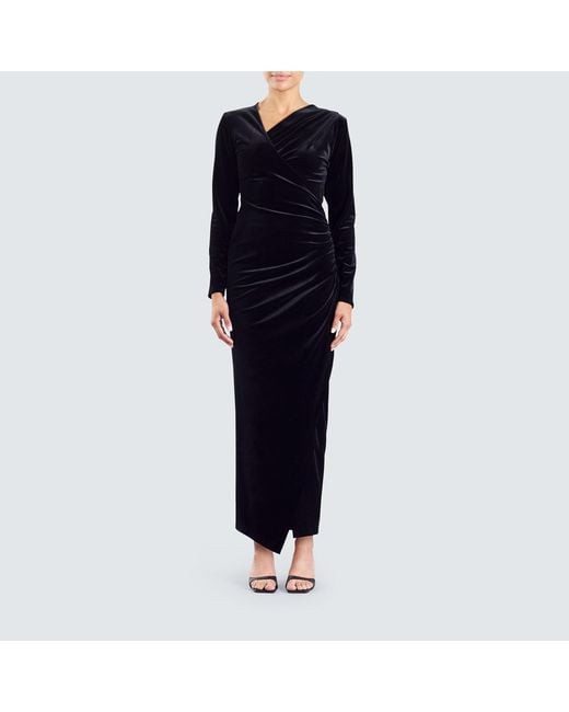 Meem Label Blue Zima Velvet Dress