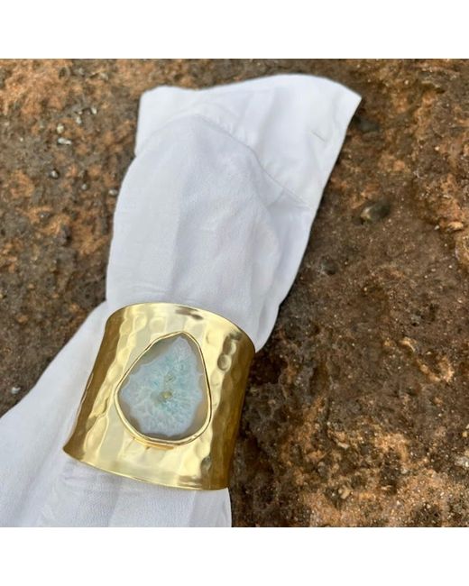 Sibylla Delphica Yellow Drusy Agate Bangle